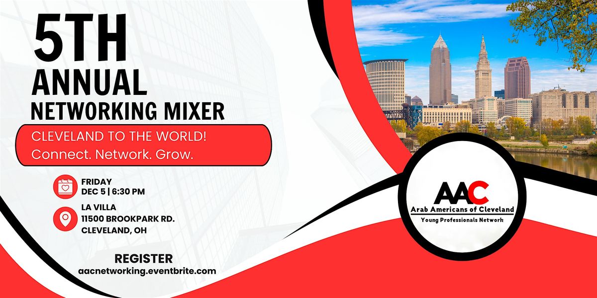 AAC 5th Annual Networking Mixer, 5 December | Event in Cleveland | AllEvents