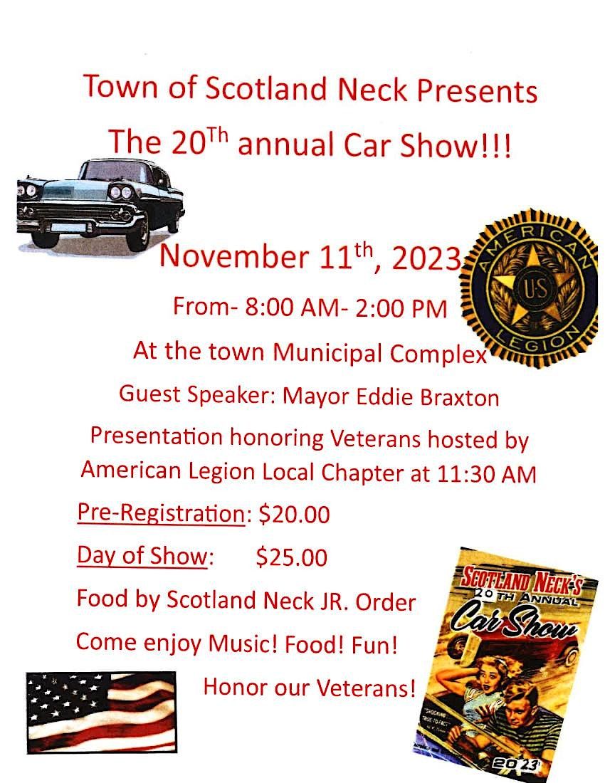 Scotland Neck Annual Car Show Special Veterans Day Event, 1310 Main