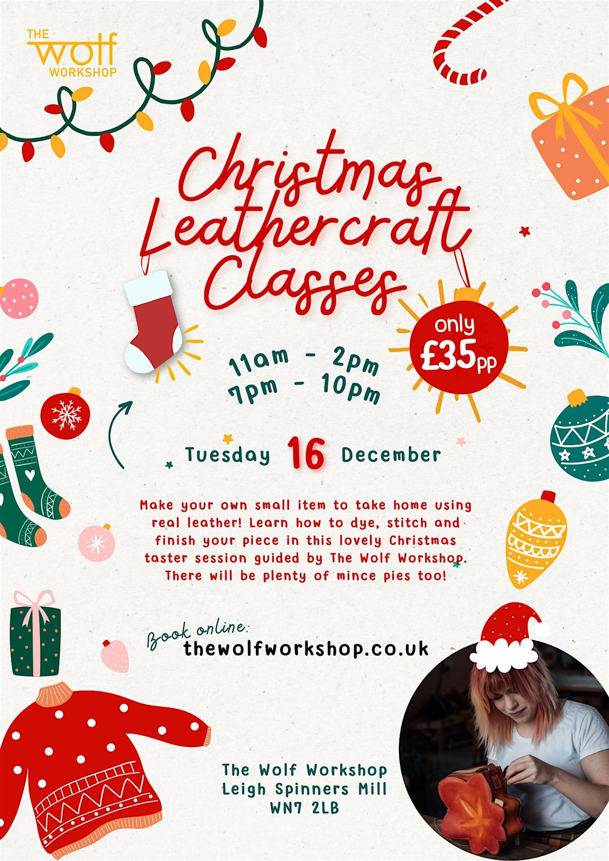 Christmas Leathercraft Workshop, 16 December | Event in Leigh | AllEvents