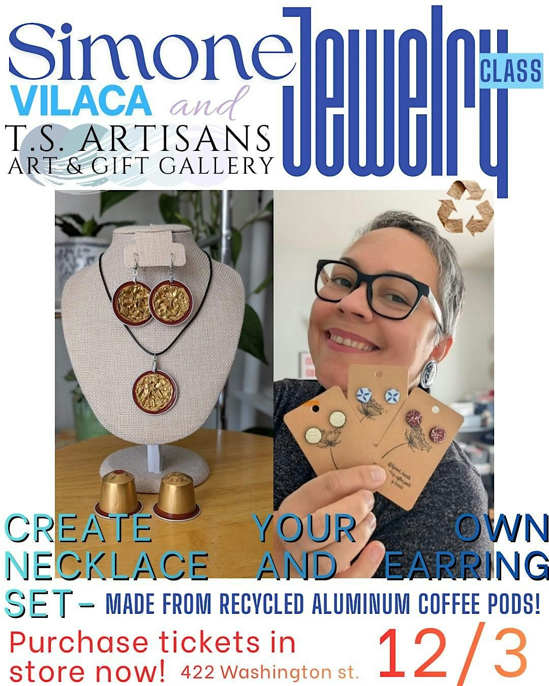 Create Jewelry from upcycle coffee pods w/ Simone Vilaca of By Soul & Hands, 3 December | Event in Columbus