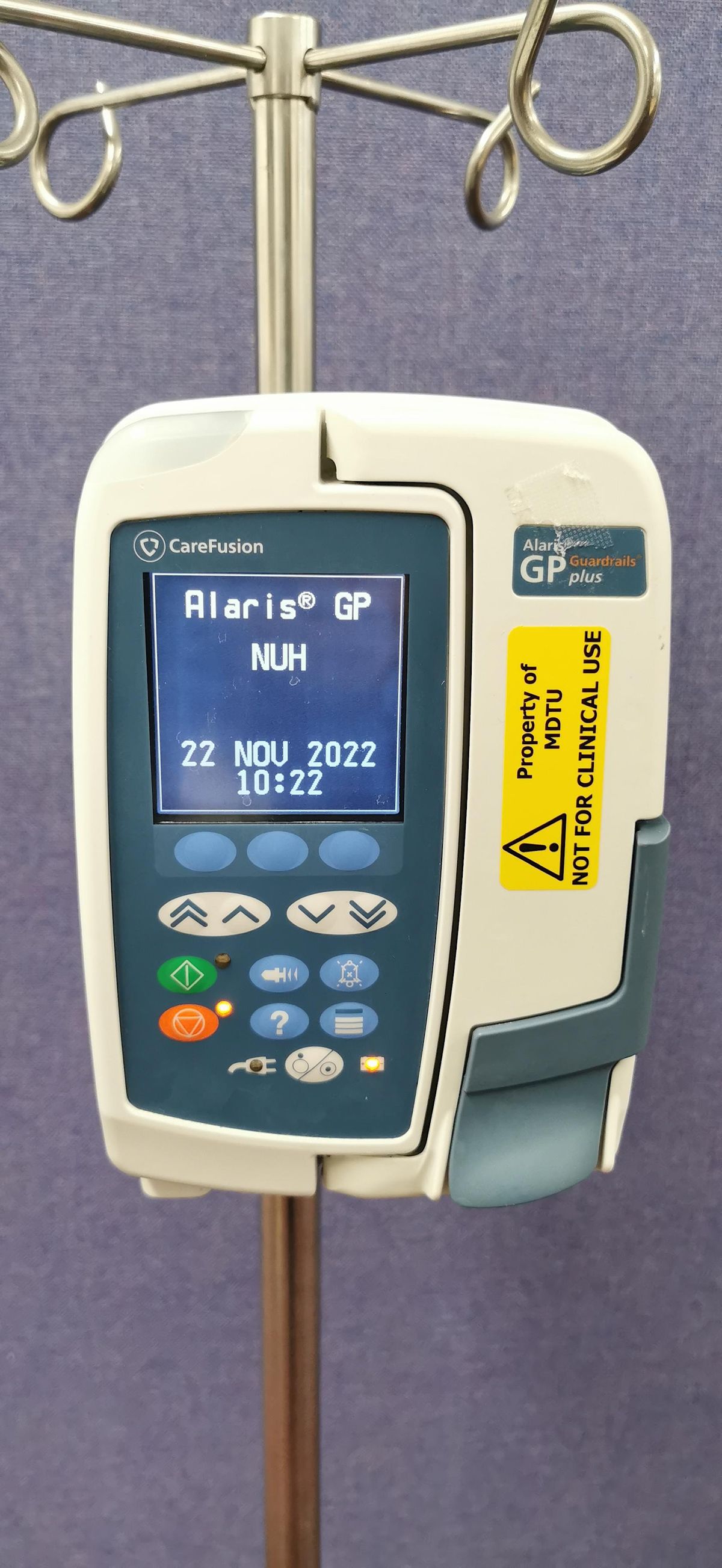 Carefusion GP (ADULT) Volumetric Pump AT/A City Hospital, Medical Devices Training Unit