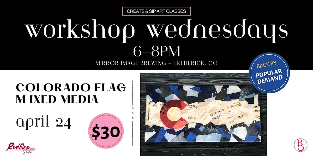 Wednesdays Colorado Flag Mixed Media Mirror Image