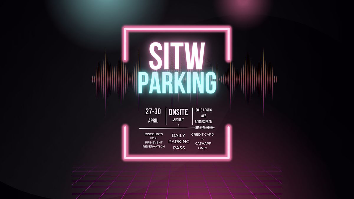 Parking Pass for SITW Festival, 2016 Arctic Ave, Virginia Beach, April