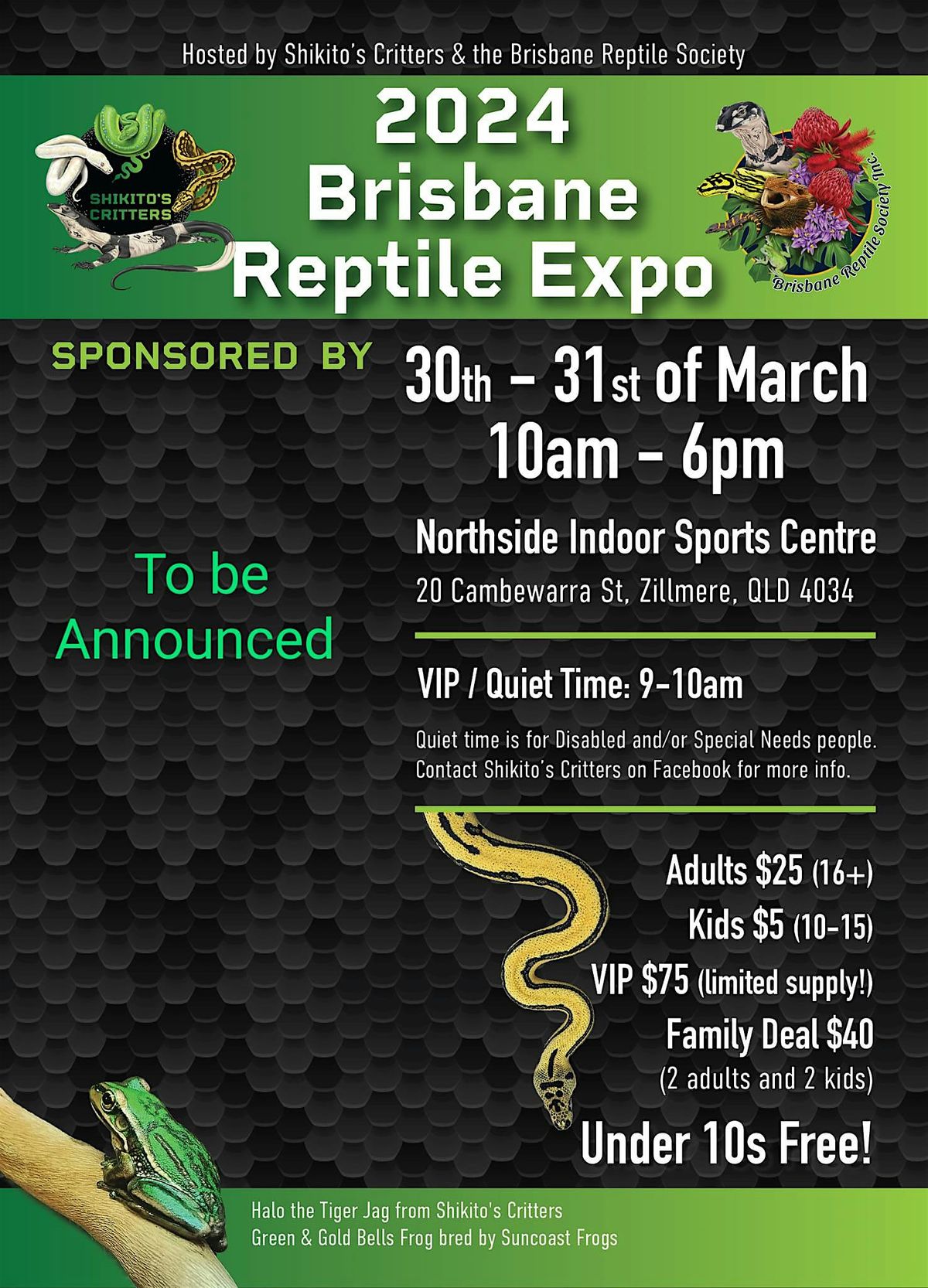 Brisbane Reptile Expo 2024 Northside Indoor Sports Centre