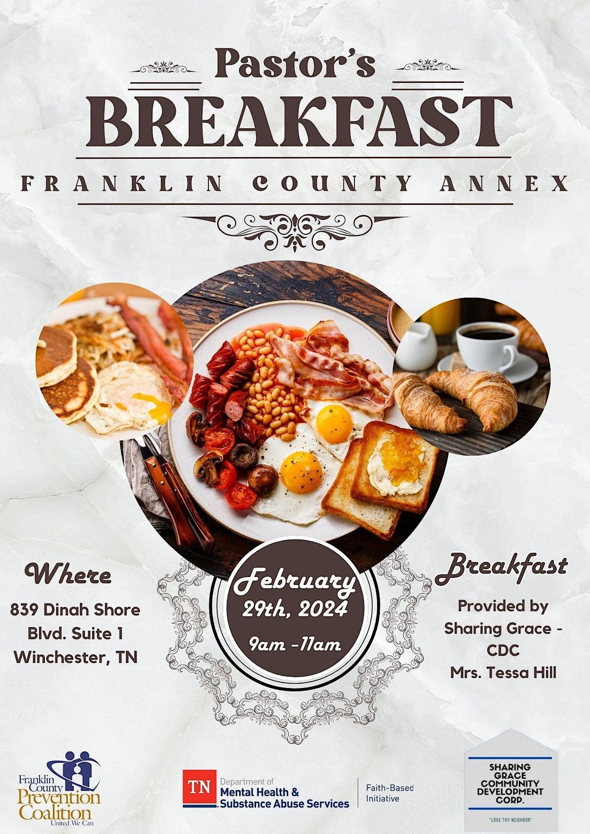 Pastors Appreciation Breakfast, Franklin County Annex Building, Dinah