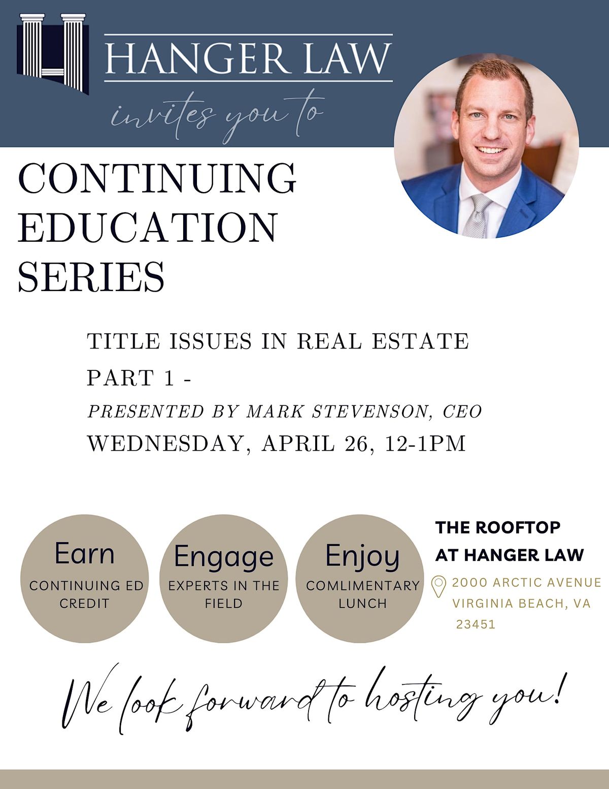Hanger Law Excellence In Education Series The Rooftop Hanger Law hanger-law-excellence-in-education-series-the-rooftop-hanger-law