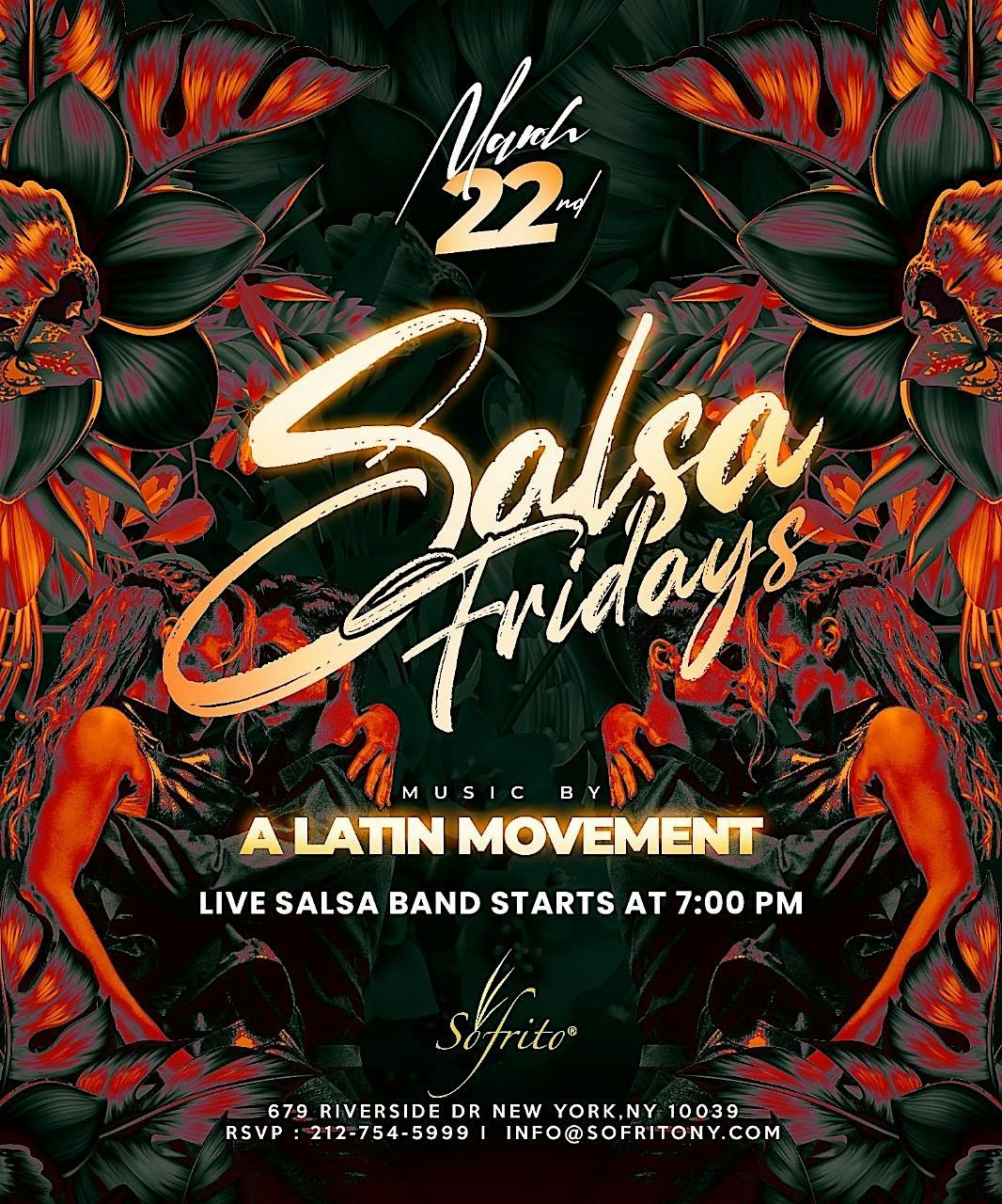Salsa Fridays At Sofrito NYC, Sofrito NYC, New York, 23 March to 24