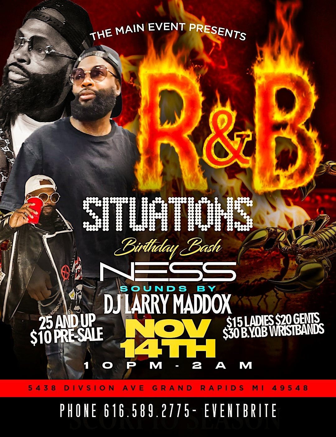 R&B Situations Scorpio Bash, 14 November | Event in Grand Rapids | AllEvents