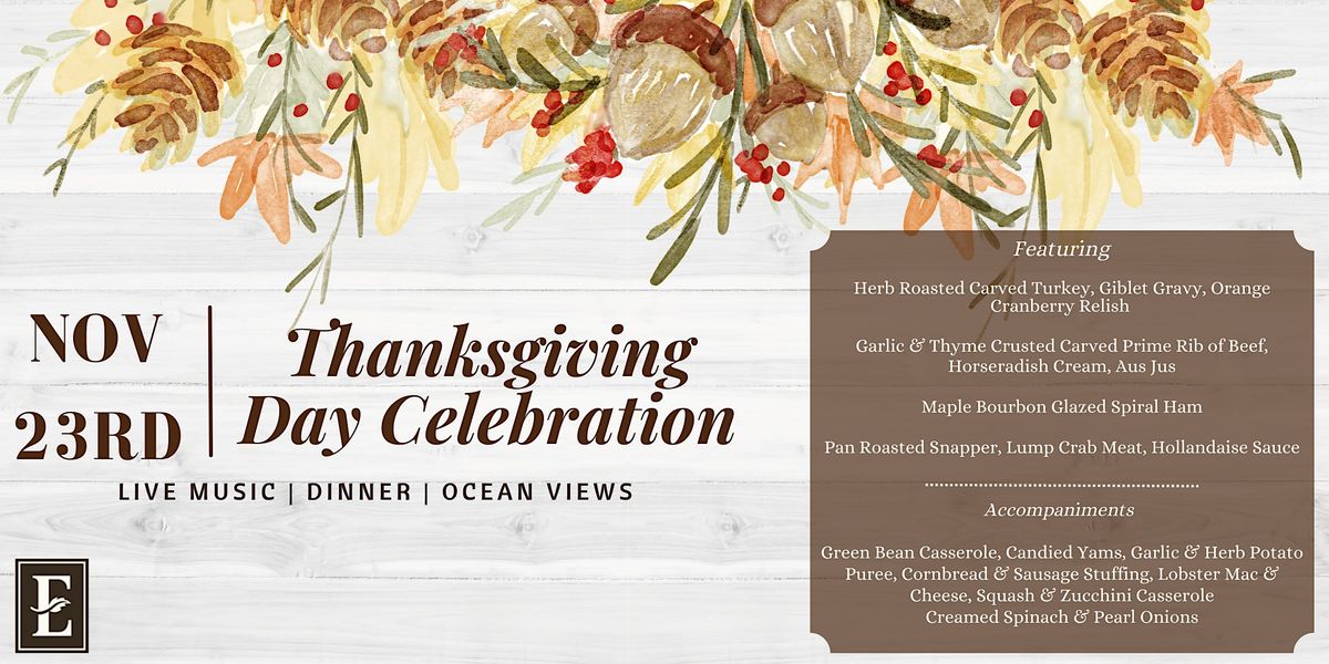 Thanksgiving Dinner at Embassy Suites St. Augustine Beach Oceanfront