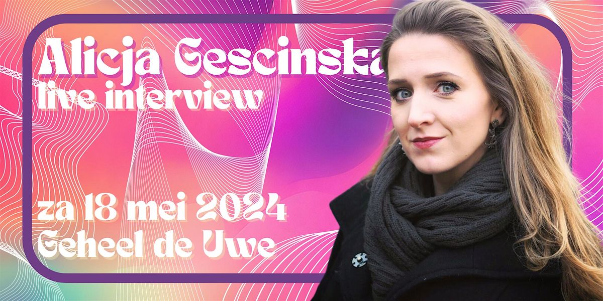 Alicja Gescinska live interview in Geheel de Uwe, Geheel de Uwe