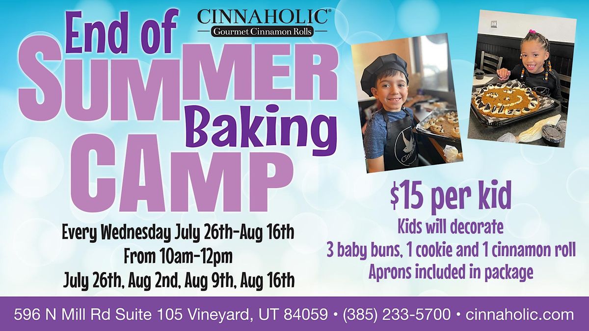 Kids Baking Summer Camp, Cinnaholic, Vineyard, August 2 2023 AllEvents.in