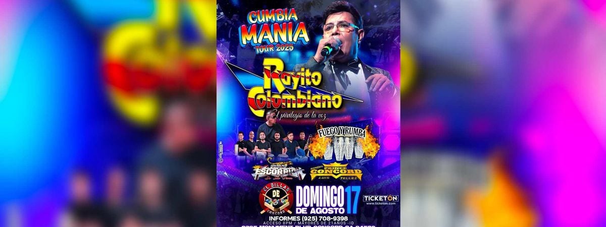 RAYITO COLOMBIANO, REY ESCORPION & MAS in Concord, 17 August | Event in Concord | AllEvents
