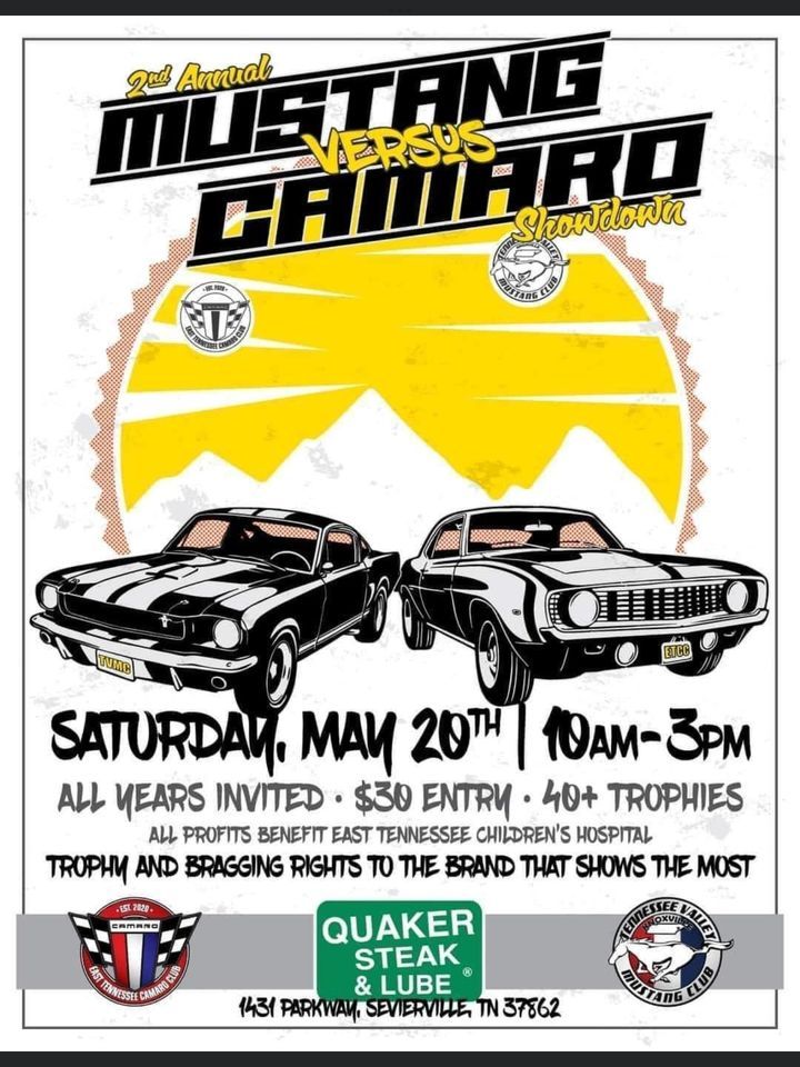 Mustangs VS Camaros Car Show, Quaker Steak and Lube (1431 Parkway