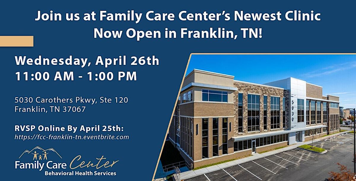 Family Care Centers New Clinic Opening in Franklin, 5030 Carothers Pkwy