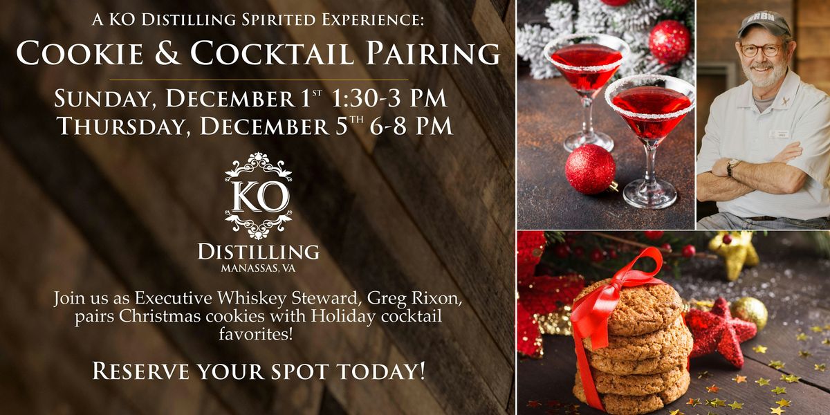 Spirited Experience: Cookie & Cocktail Pairing, 14 December | Event in Manassas | AllEvents