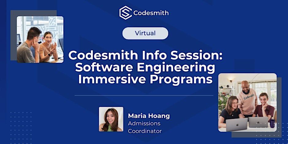 Codesmith Logo Codesmith Info Session: Software Engineering Immersive Programs, August ...