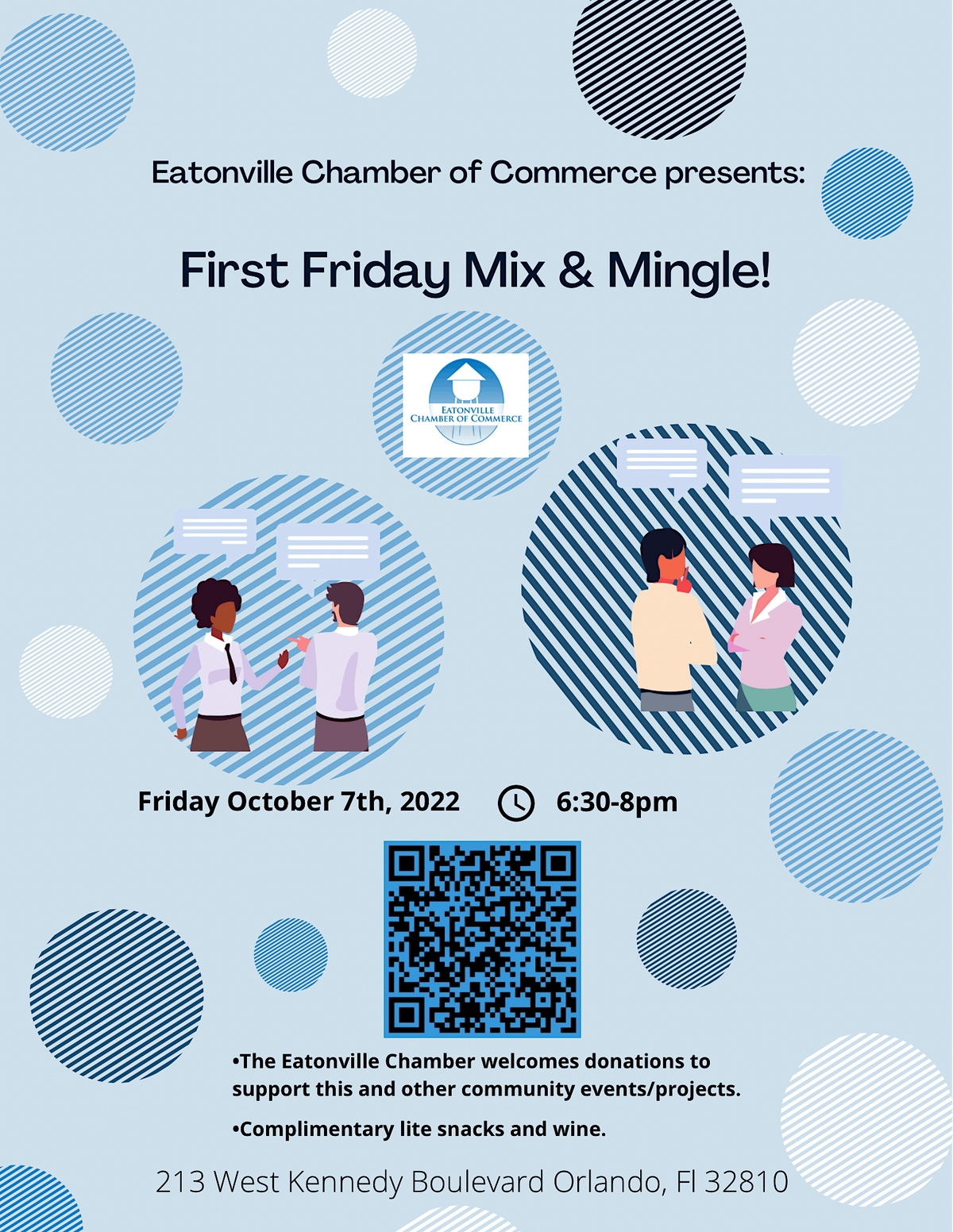 First Friday Mix and Mingle, Eatonville Chamber of Commerce, October 7