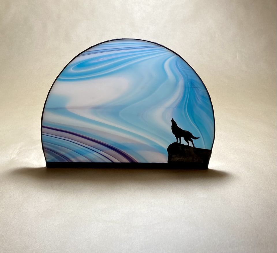 Stained Glass Northern Lights Panel new date, Newmarket, Ont