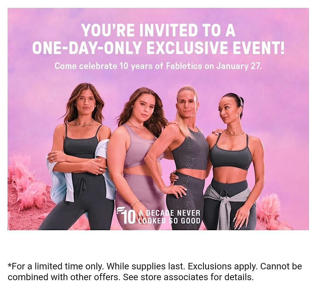 Lets Celebrate 10 years Sip n Shop -- Mall of America, Fabletics, West ...
