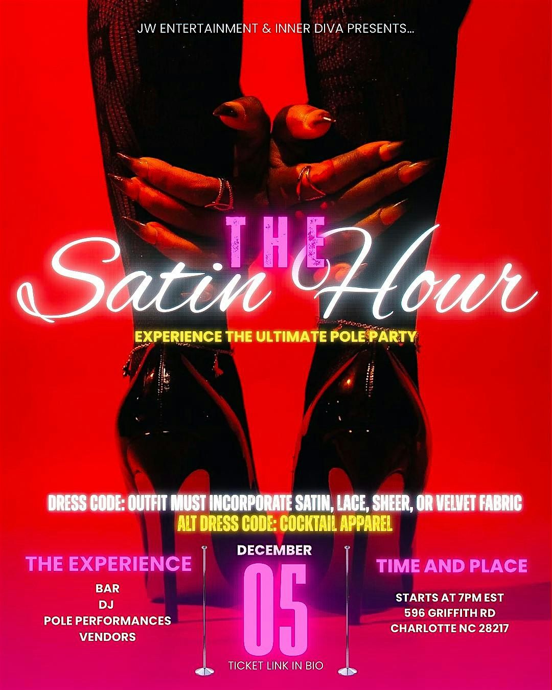 The Satin Hour - Pole / Fashion Party, 5 December | Event in Charlotte | AllEvents