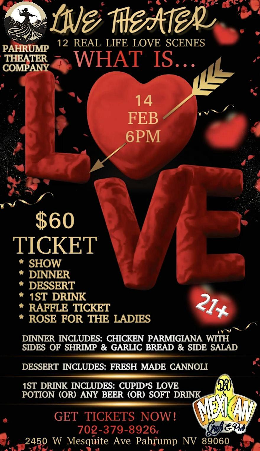 WHAT IS LOVE, 5280 Mexican Grub, Pahrump, February 14 2025 AllEvents.in