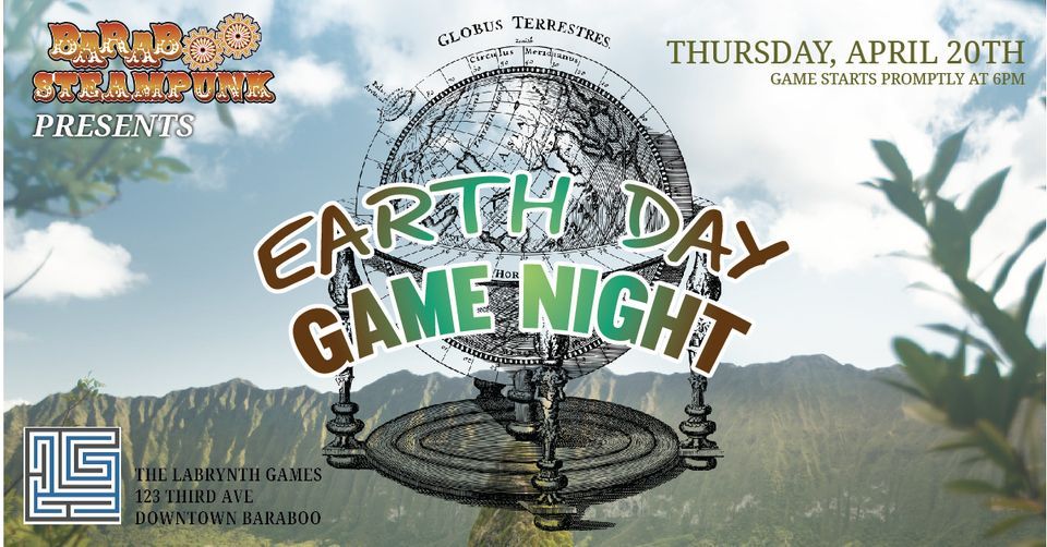 Earth Day Game Night at The Labrynth Games, The Labrynth Games, Baraboo