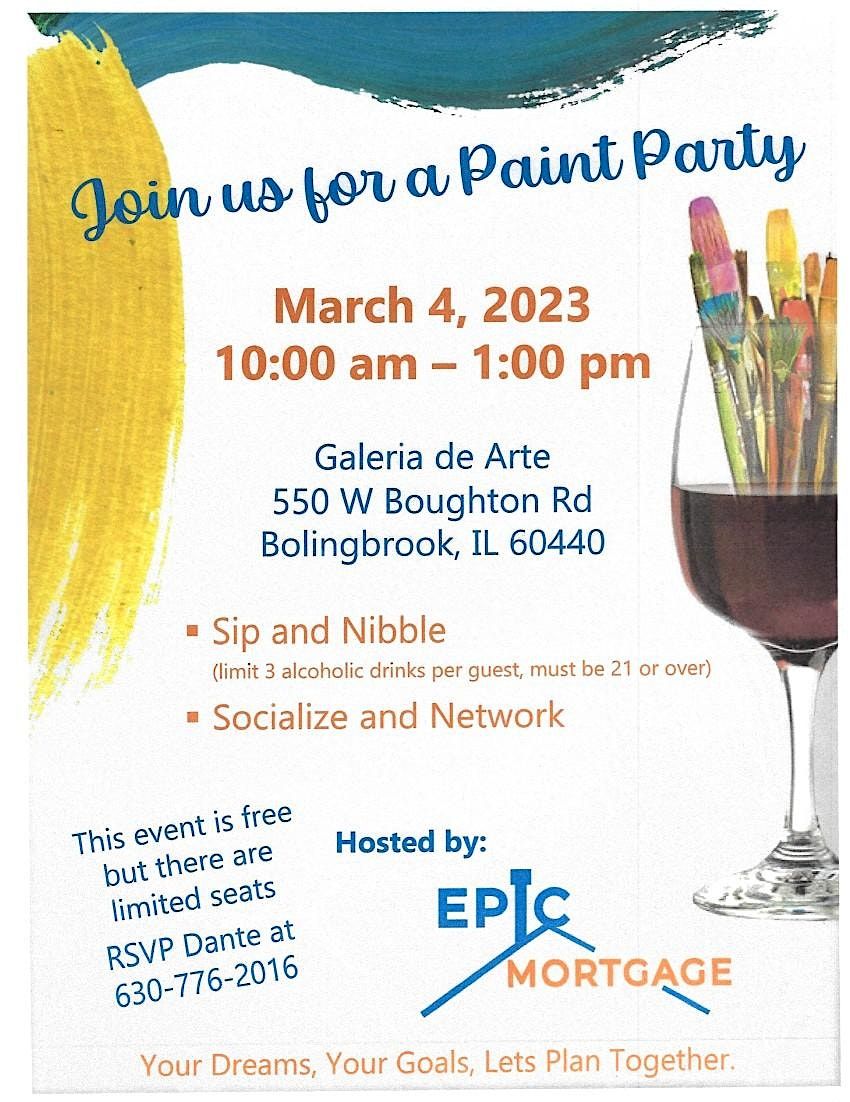 Sip & Paint Networking Event W/EPIC, Galleria De Arte, Bolingbrook, 4
