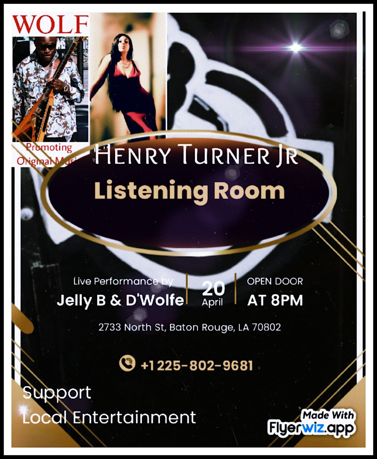 Henry Turner Jr listening Room Presentation of Jelly B and DWolfe