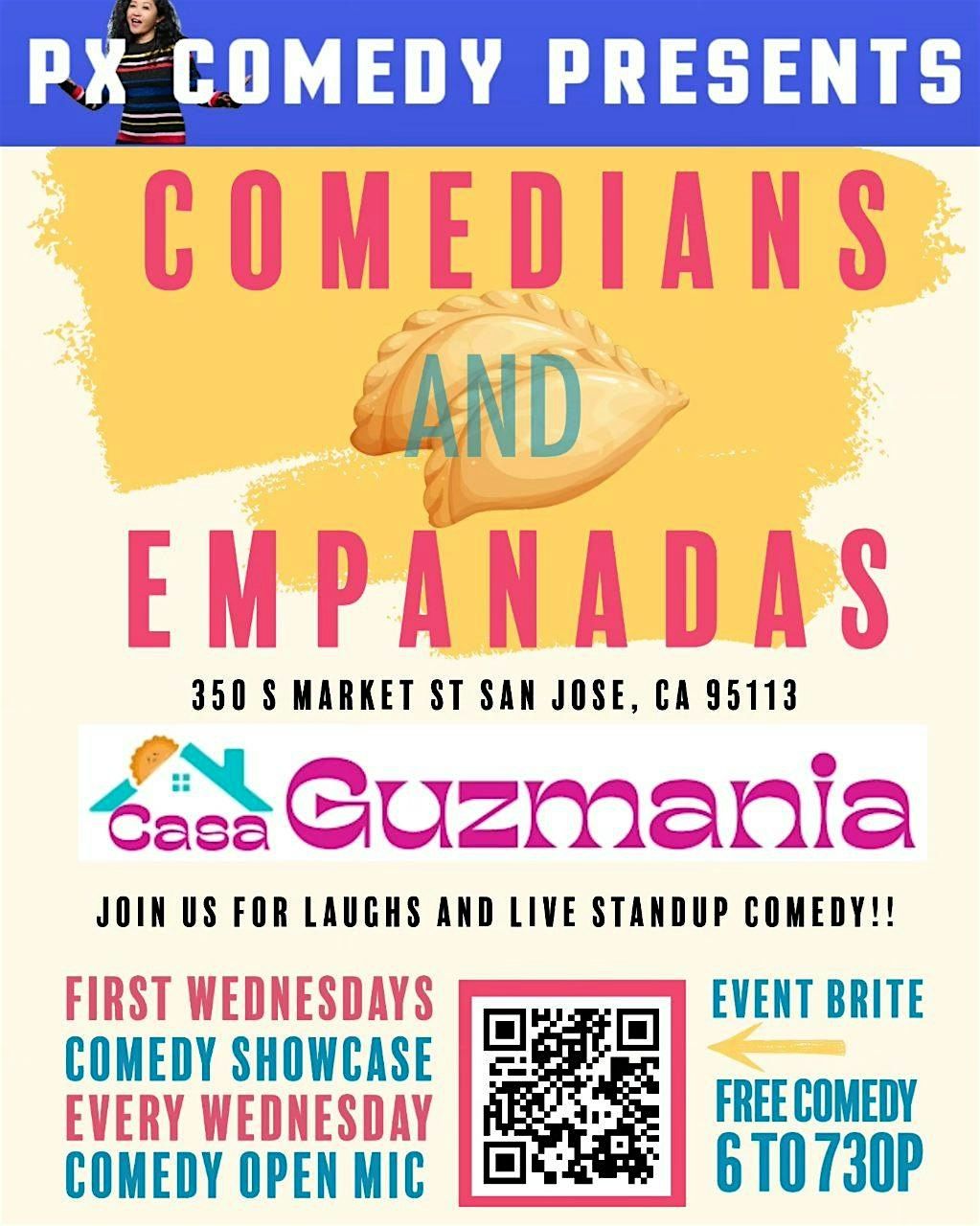 Comedians and Empanadas! | Event in San Jose | AllEvents