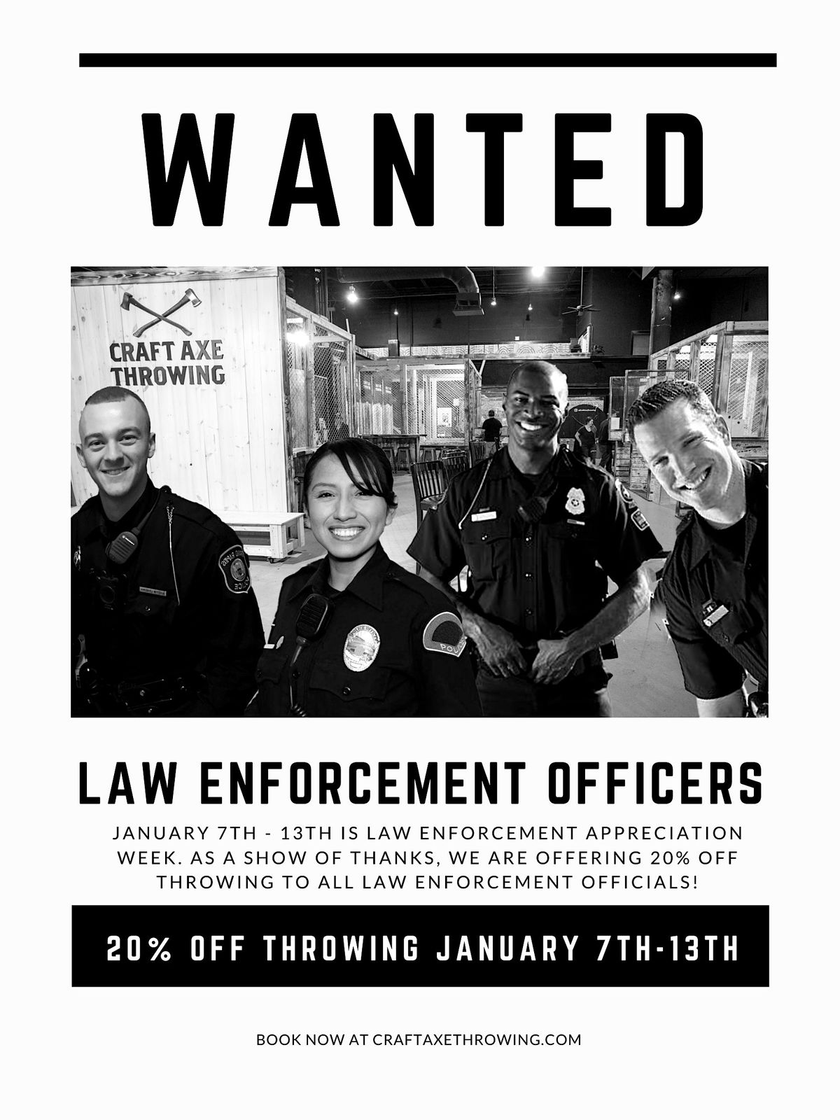 Craft Axe Throwings Law Enforcement Appreciation Week Craft Axe craft-axe-throwings-law-enforcement-appreciation-week-craft-axe