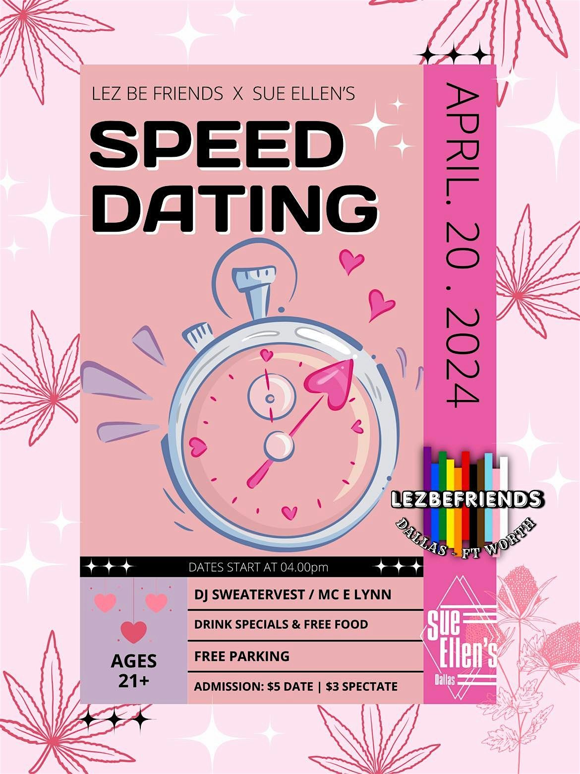 LESBIAN & FLUID FORWARD SPEED DATING, Sue Ellen's, Dallas, 20 April ...