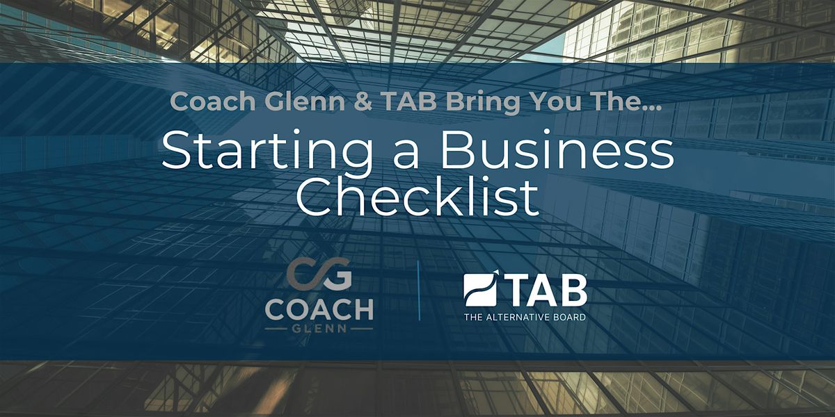 Starting a Business Checklist March, CoLab Pensacola, March 23 2024