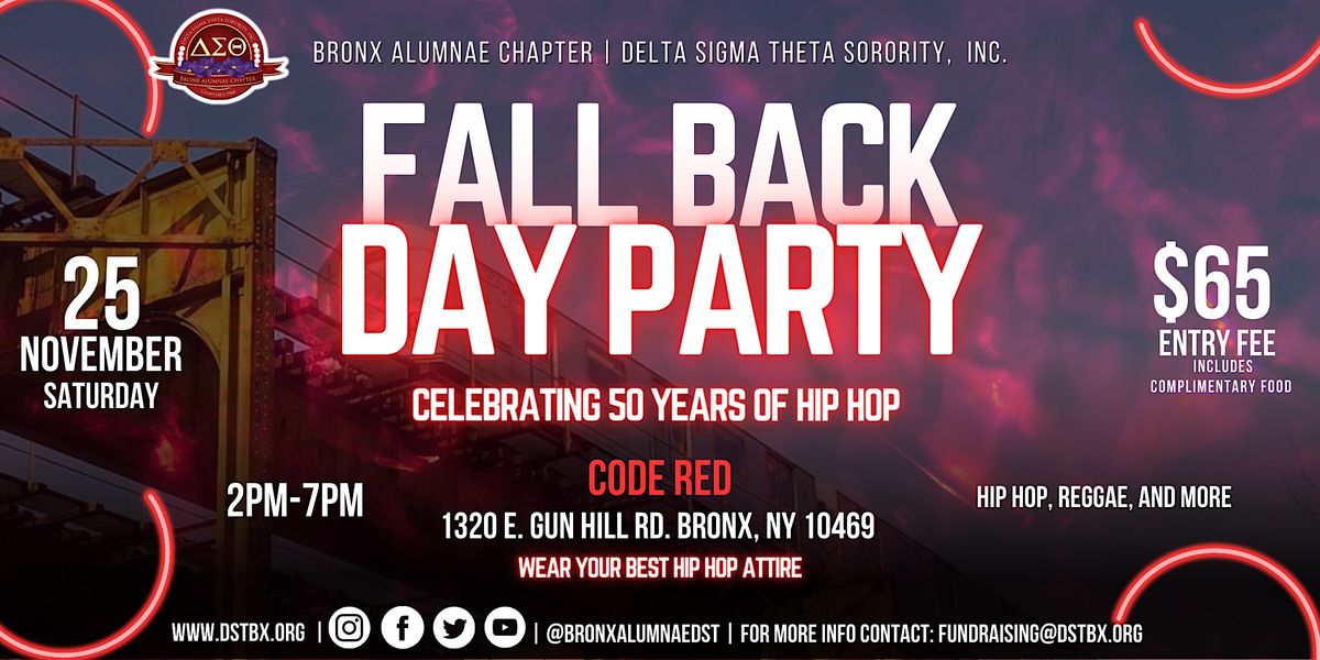 Bronx Alumnae Presents Our Fall Back Day Party, Code Red Restaurant