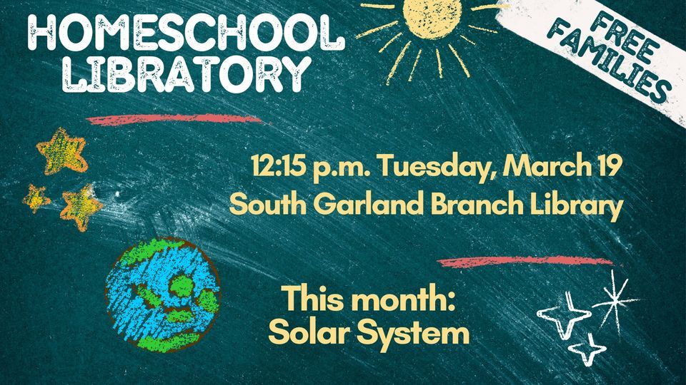 Homeschool Libratory, South Garland Branch Library, 19 March 2024