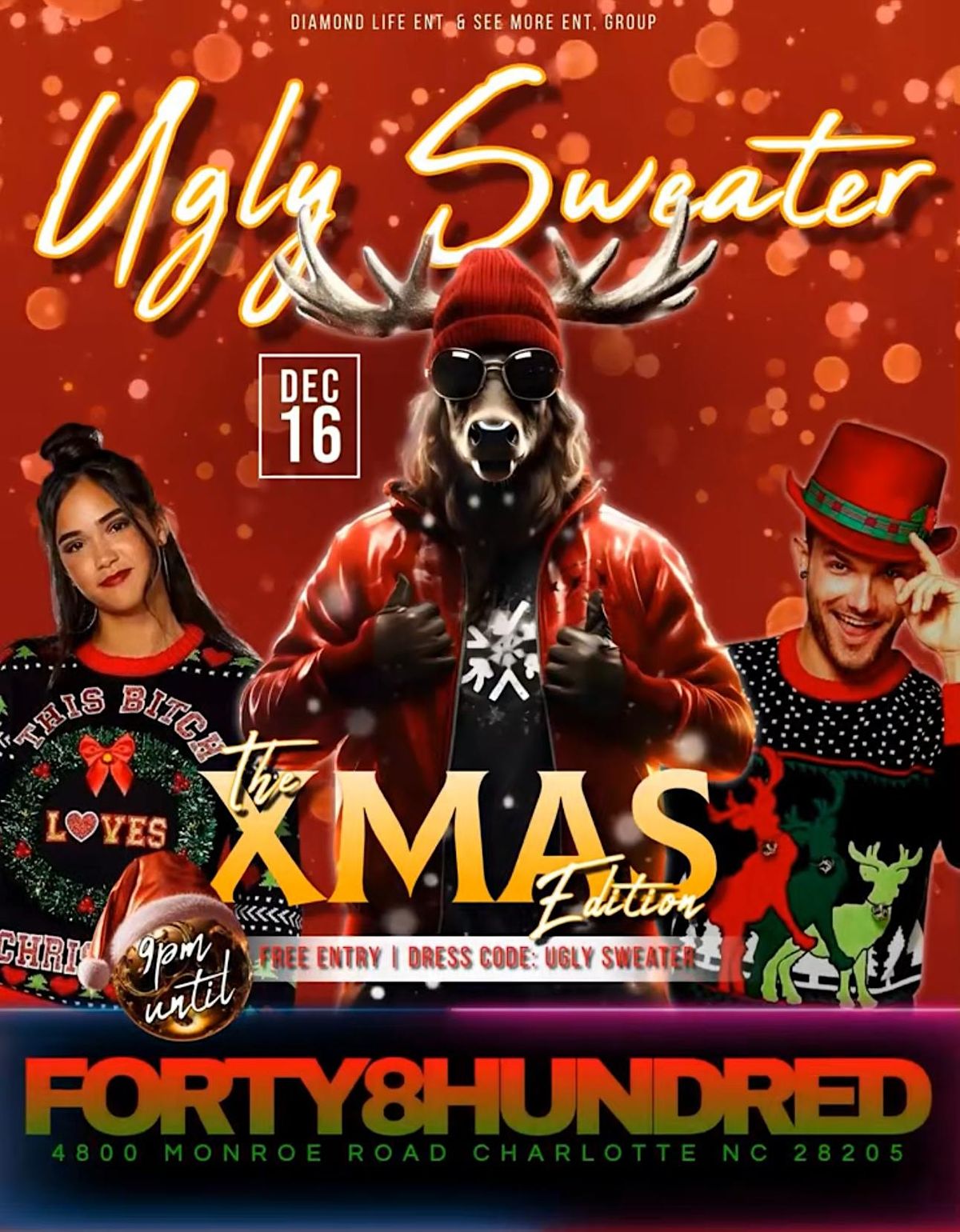 Ugly Sweater The XMAS Edition, Forty 8 Hundred Caribbean Restaurant