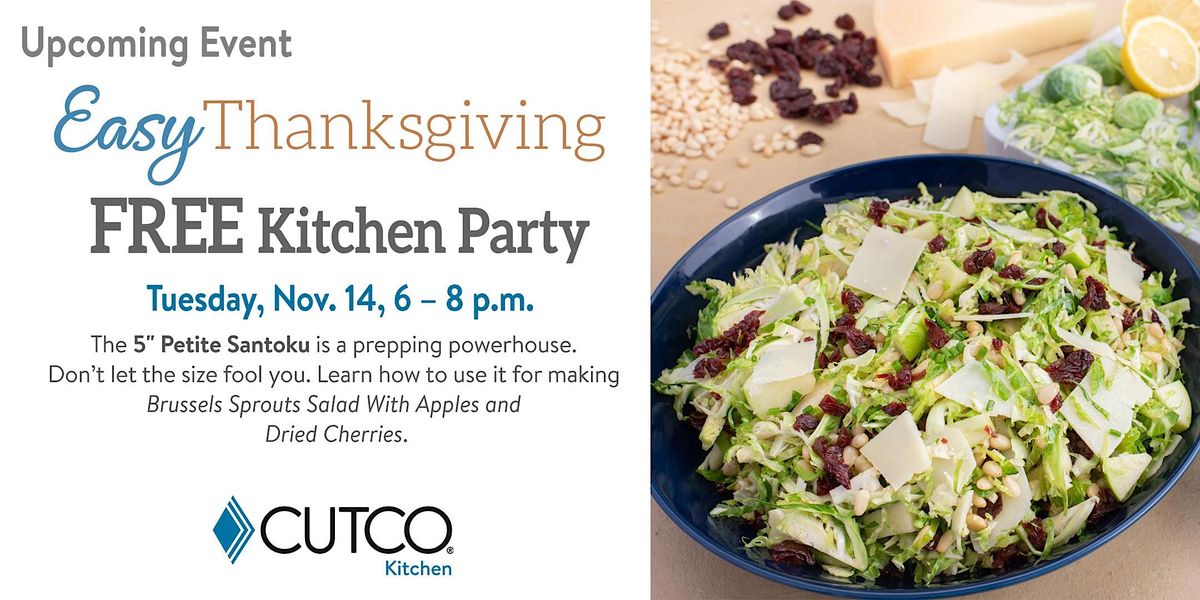 FREE Cooking Class Easy Thanksgiving, Cutco Cutlery, Erie, November 14 2023 AllEvents.in