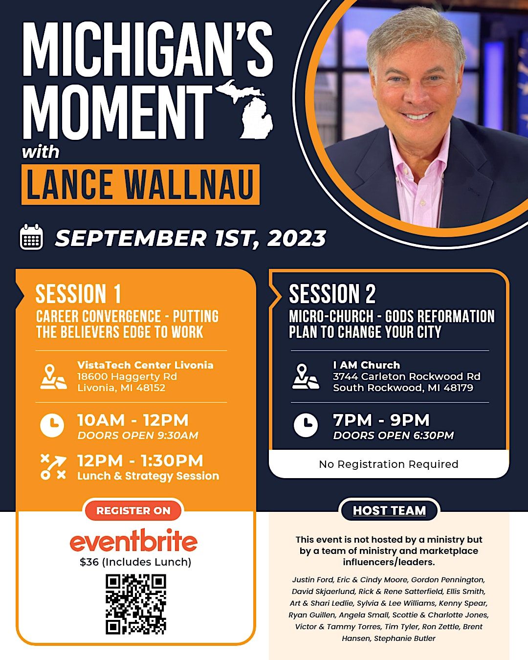 Michigans Moment with Lance Wallnau!, VisTaTech Center, Livonia, 1