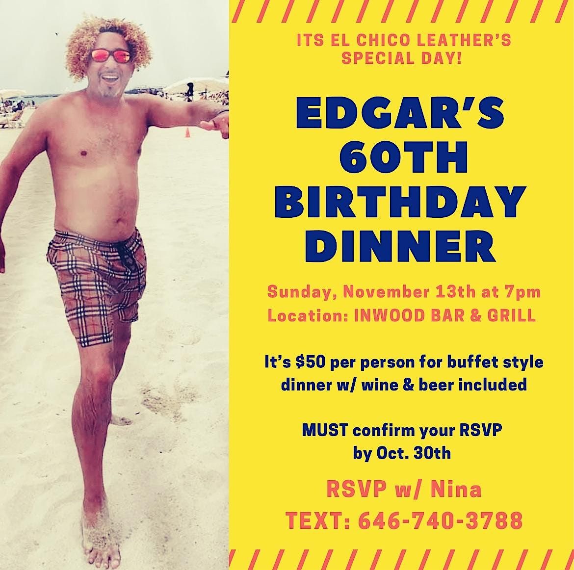 Edgars 60th Birthday Dinner, Inwood Bar & Grill, New York, November 13