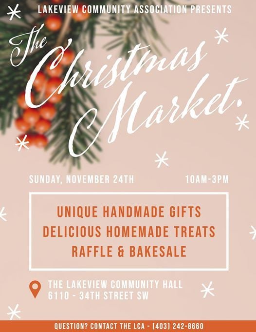 Lca christmas craft fair, lakeview community association yyc, calgary, 24 november LCA Christmas Craft Fair, Lakeview Community Association YYC, Calgary, 24 November