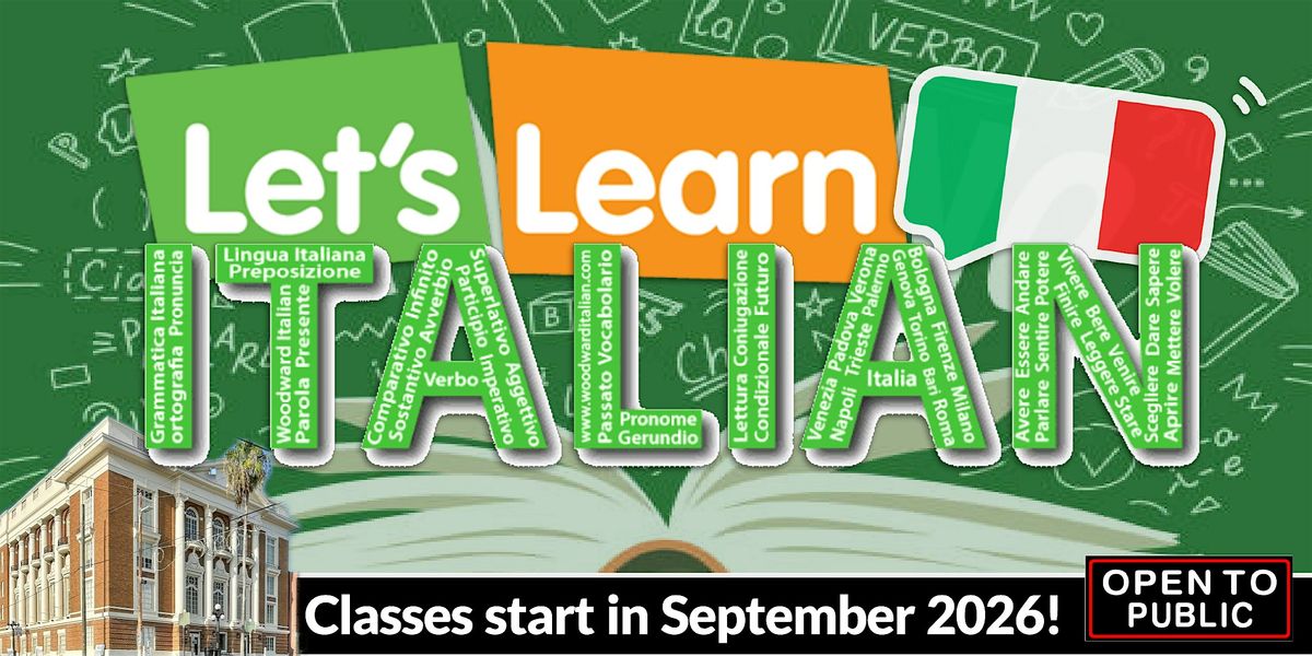 Italian Language Program Italian Language Program @ the Italian Club (Starting September 2026 ...