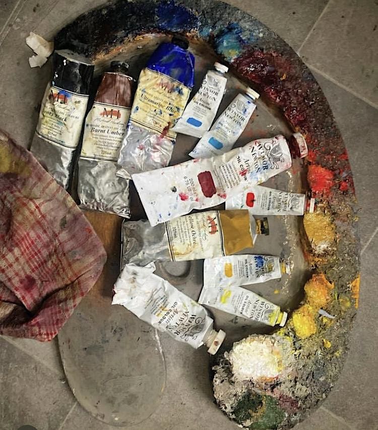 Oil painting with Serena Rowe., Anna Lovely Gallery, London, 4