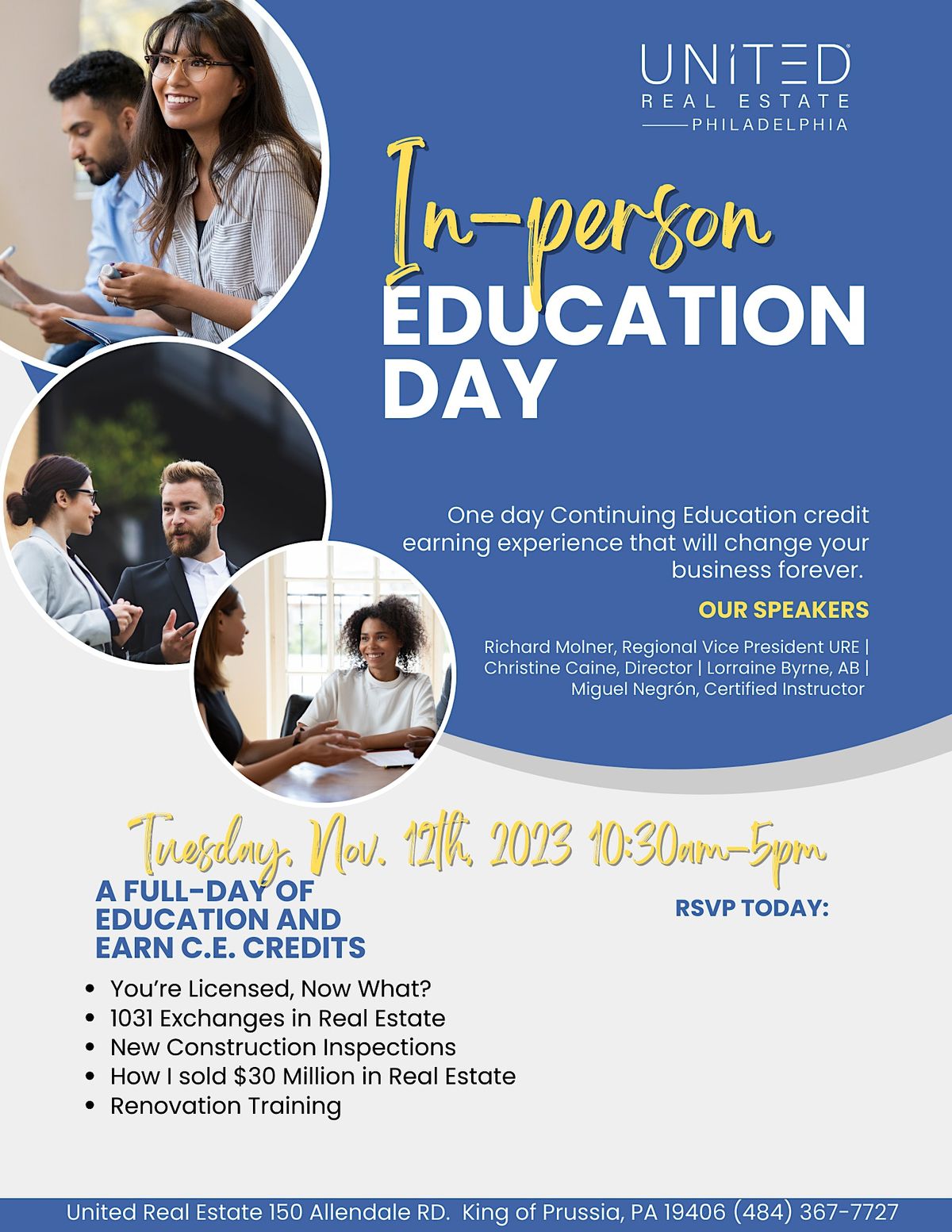 Education Day, United Real Estate Philadelphia, King of Prussia