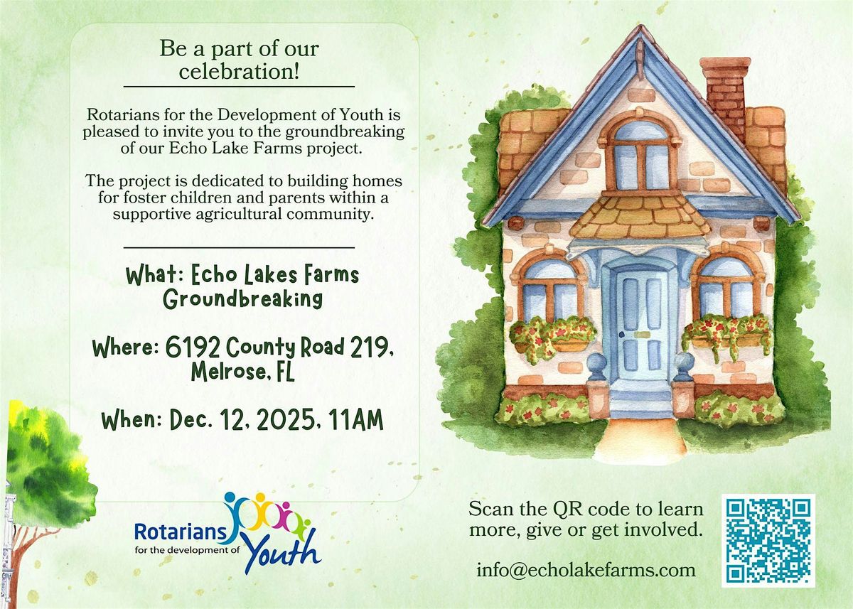 Echo Lake Farms Groundbreaking, 12 December | Event in Melrose | AllEvents