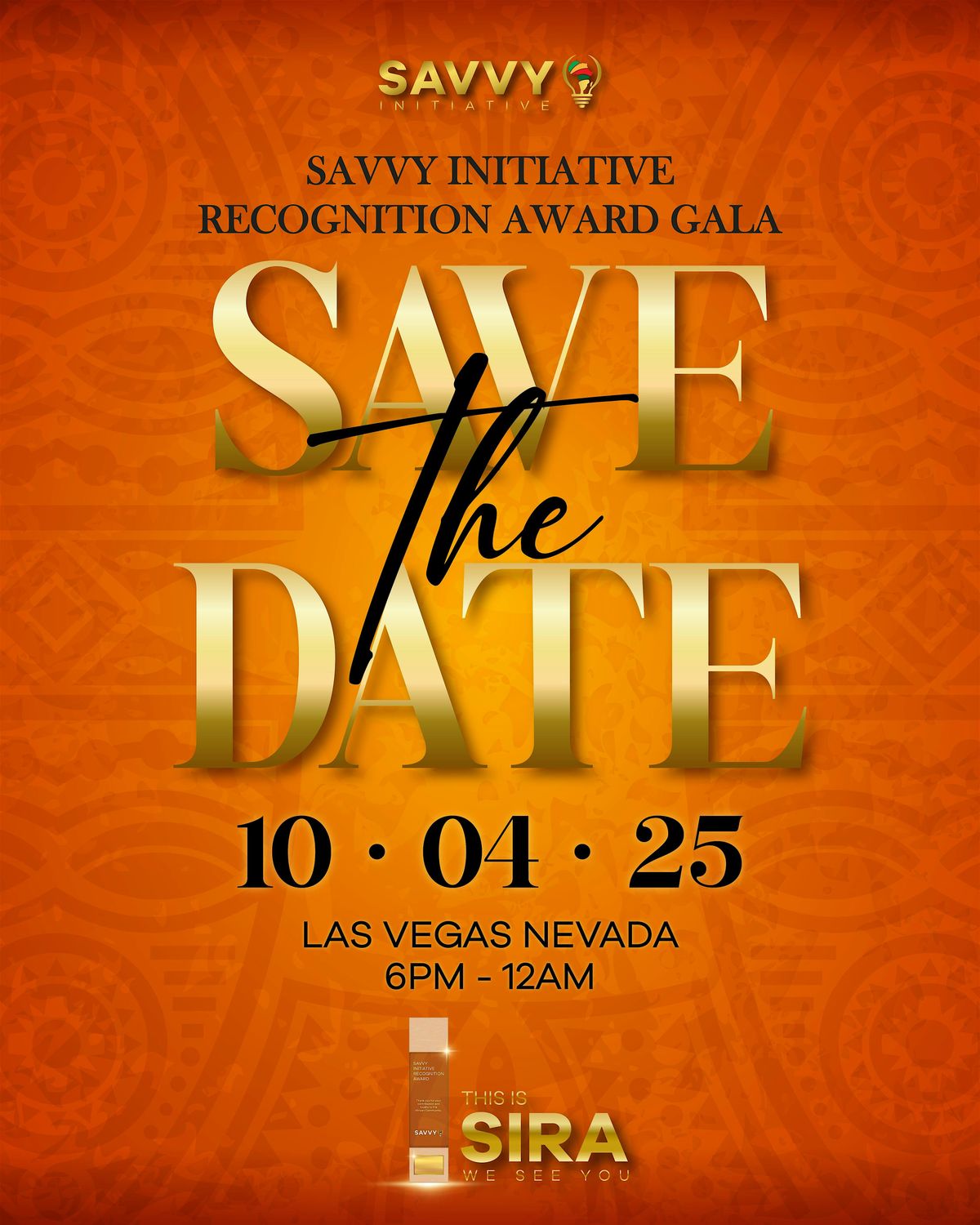 Savvy Initiative Recognition Award(SIRA), 4 October | Event in Las Vegas | AllEvents