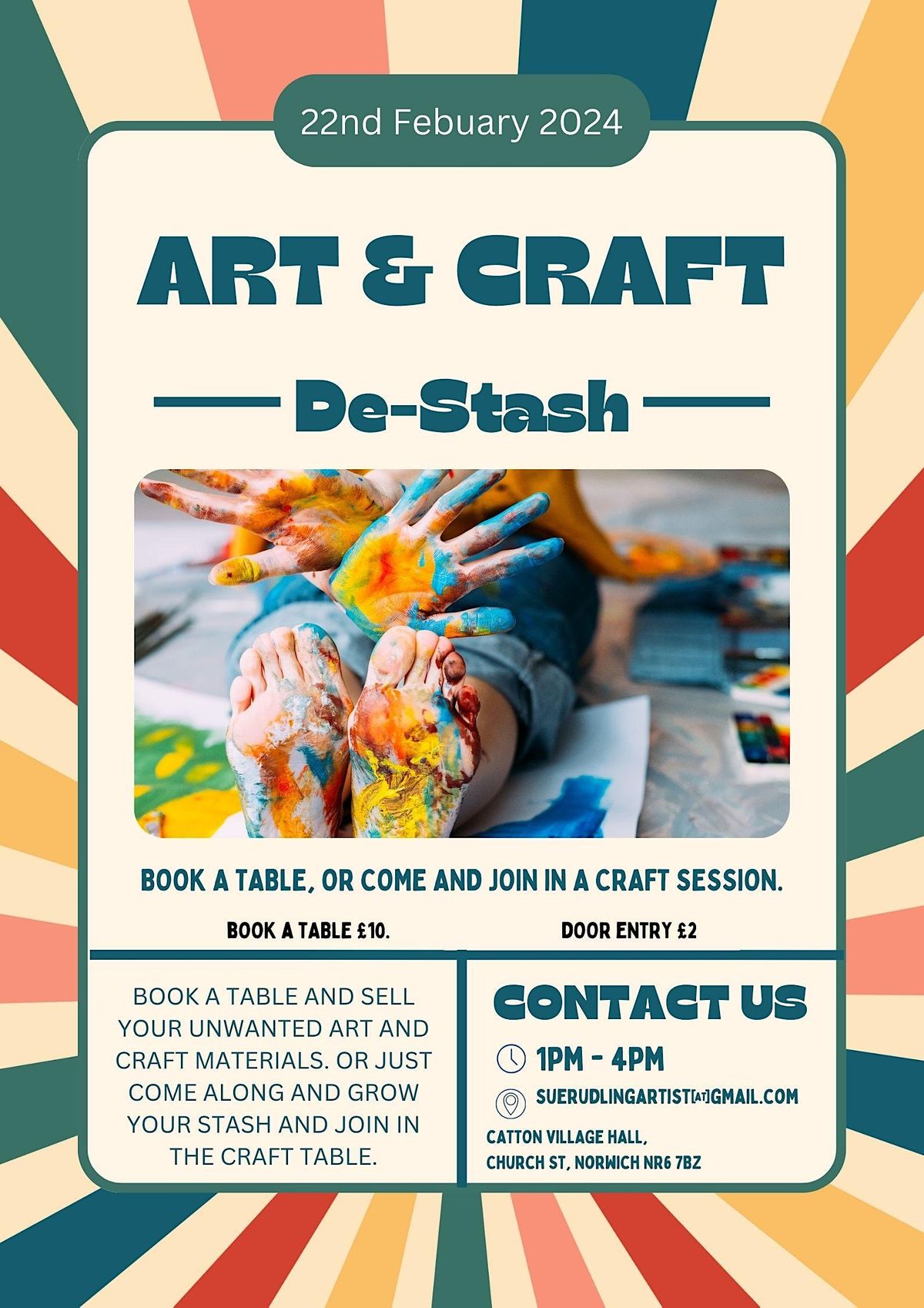 Art and Craft DeStash, Old Catton Village Hall, Norwich, February 22