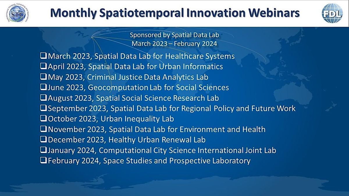 Monthly Webinars on Spatiotemporal Innovation | Online Event | AllEvents.in