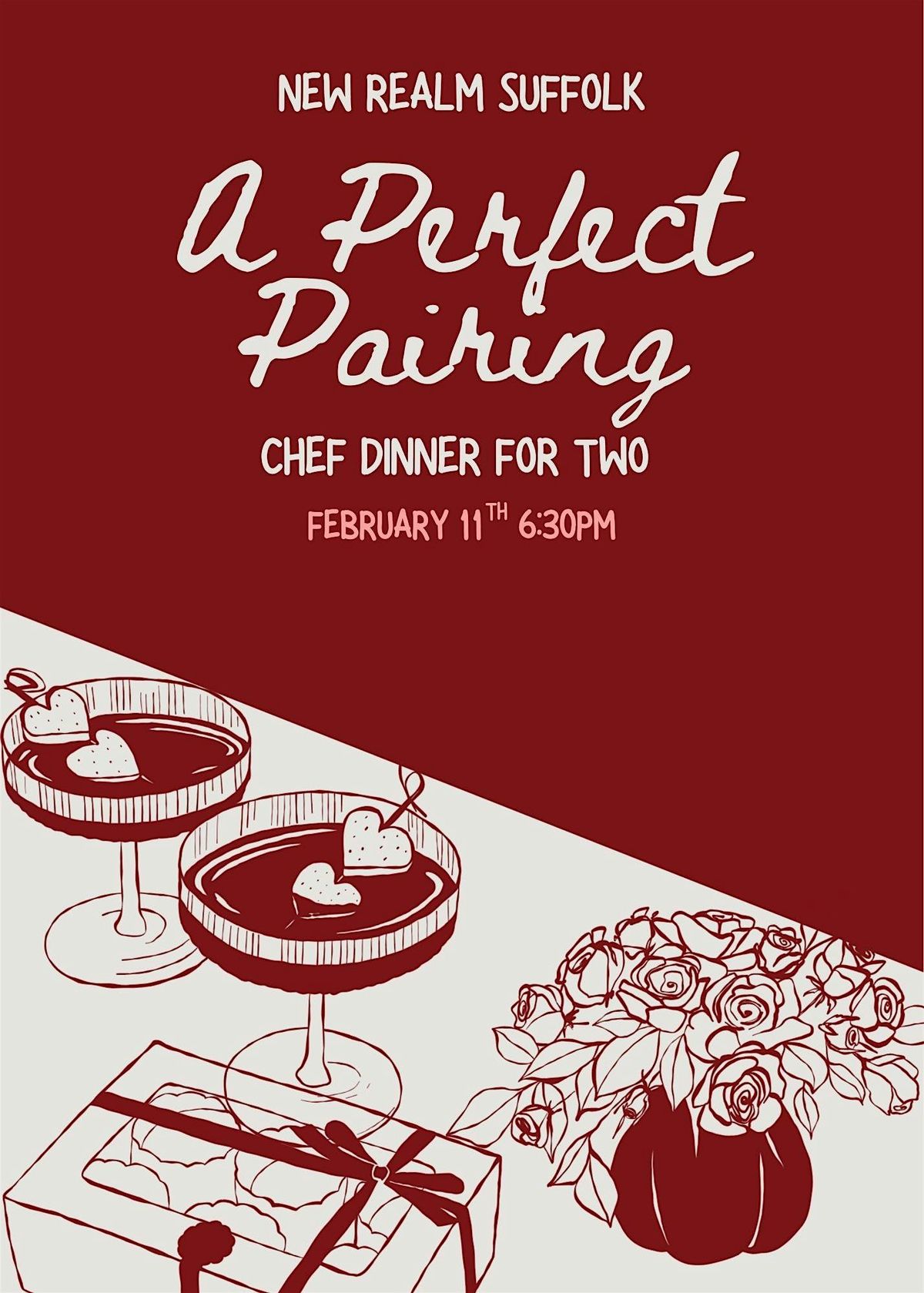 A PERFECT PAIRING - CHEF DINNER FOR TWO, 11 February | Event in Suffolk | AllEvents