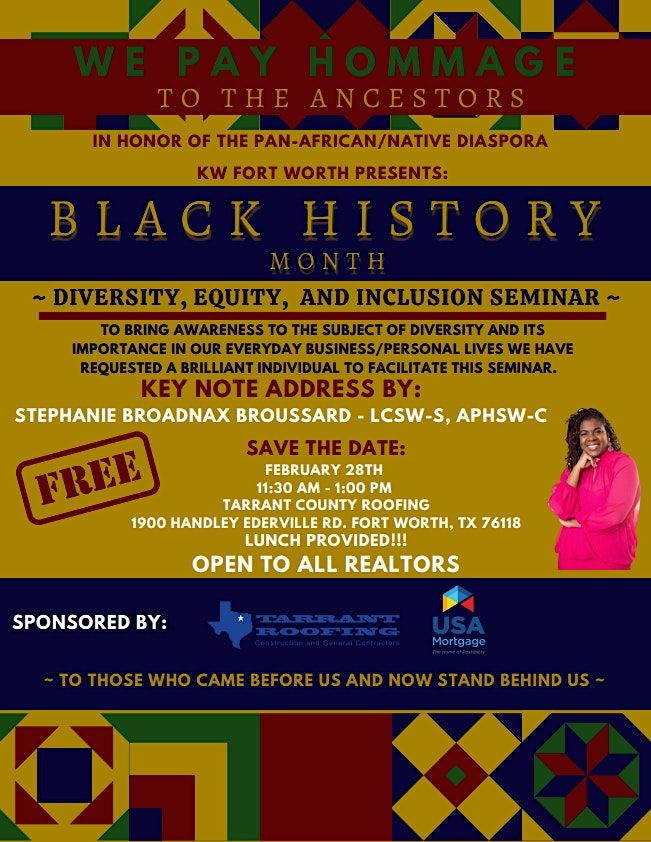 DIVERSITY, EQUITY, AND INCLUSION SEMINAR, 1900 Handley Ederville Rd