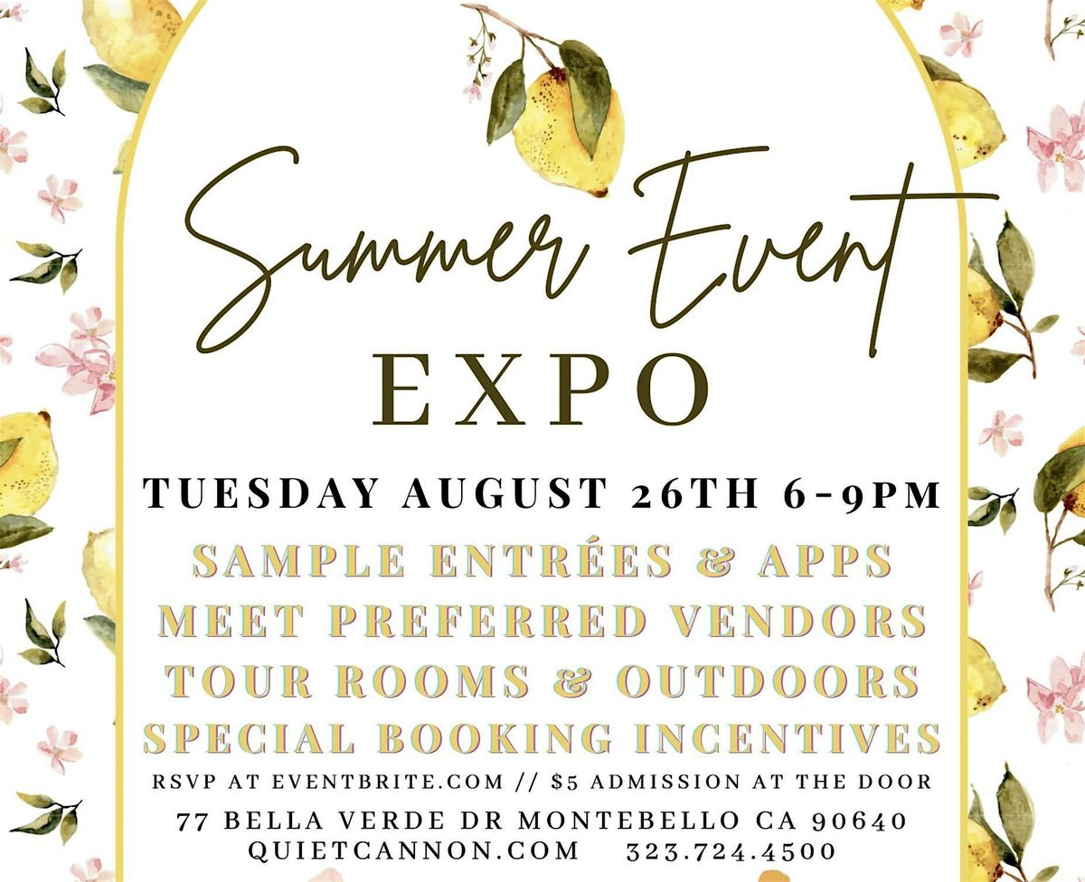 Quiet Cannon Summer Bridal & Event Expo, 26 August | Event in Montebello | AllEvents
