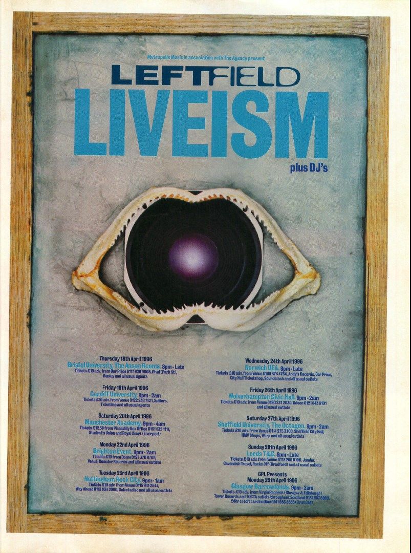 Leftfield Glasgow Tickets, 5 June | Event in Glasgow | AllEvents